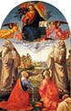 Christ in Heaven with four Saints and a Donor